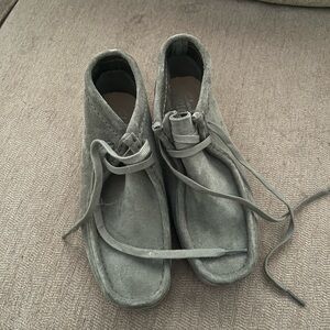 New Clarks Sage Green Suede Casual Shoes